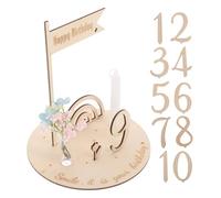 Warmhm 1set Segnaletica Per Annuncio Di Nascita Legno Dischi Per Traguardi Mensili Per Decorazioni Per Feste Di Compleanno e Foto Di Crescita Del Per Registri e Nursery