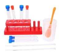 Warmhm 1set Test Tubes Con Rack Provette Misurini e Bacchette Per Kit Esperimenti Scientifici Per e Attività Educative Casa