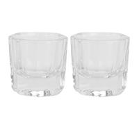 Warmhm 2 Pezzi Ciotole in Plastico per Manicure Leggere e Facili da Trasportare, Tazze di Cristallo Multifunzionali per Artisti Unghie, per Uso Domestico e Scuole di Nail Art