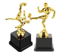 Warmhm 2 Pezzi Coppa Calcio Atleta Delicata Decorativa in Plastica | Coppa Calcio Ufficiale, Scenografia Brillante, Oggetto Creativo, Trasmissione, Film, Teatro, Sport