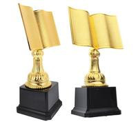 Warmhm 2 Pezzi Dorato in Plastica per Gara di Lettura Scolastica | Premio per Attività Genitore Figlio, Stile Elegante, Ricordo per Giovani Lettori e Amanti dei Libri