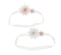 Warmhm 2 Pezzi fascia per fiori appena nata fasce per fiori per fasce per la ragazza dei fiori fascia neonato accessori per per pizzo