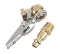 Warmhm 2 Pezzi Kit Valvole Gonfiaggio Pneumatici con Attacco Rapido Npt Ugelli Bloccabili per Compressori Aria Adattatori per Auto Camion e Rv
