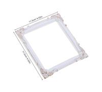 Warmhm 2 Pezzi Mini Vintage Resin Picture Frames European Style Embossed Relief Craft Tiny Baroque Photo Props For Artistic Display And Nail Art Background Decoration