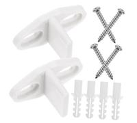 Warmhm 2 pezzi Pavimento per Scorrevole e Barn Door in Acciaio Carbonio e Pom Fermaporta Pavimento Bianco Stopper per Controllo Apertura Porte Scorrevoli e Stalla