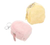 Warmhm 2 Pezzi Portamonete In Peluche Mini Portamonete Portamonete Piccolo Per Donne Portachiavi In Peluche Miss Cute Borsa Girly La Mini Borsa Piccola Borsa Con Cerniera Piccola Borsa