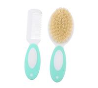 Warmhm 2 Pezzi spazzola per shampoo per kit per la cura del neonato piccoli setola lana spazzola per il bagnetto Pennello per cuoio capelluto addominali Verde