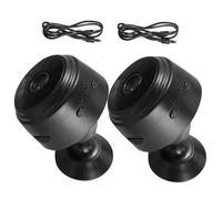 Warmhm 2 pezzi Telecamera di Sicurezza Wifi per Interni con Visione Notturna Rilevazione Movimento e Connessione Remota Smartphone Nero Compatto e Magnetico per Monitoraggio Casa e Porta