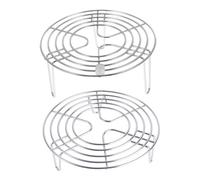 Warmhm 2 pezzi Vapore per Cucina Supporto Vapore Compatto e Versatile per Carne e Verdure Riscaldamento Uniforme e Rapido Facile da Riporre e Maneggiare