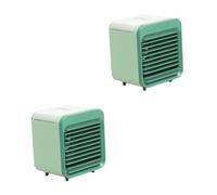 Warmhm 2 Pezzi Ventilatore USB Portatile Mini Ventilatore da Scrivania Ricaricabile per Scuola Design Leggero e Funzioni Complete Raffrescatore Verde