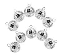 Warmhm 20 Pezzi Charm Disco Ball Pendenti Riflettenti per Ciondoli Retro per Portachiavi e Collane Diy
