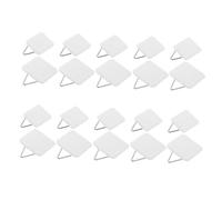 Warmhm 20 Pezzi Ganci Autoadesivi per e Foto Supporti in Plastica per Piatti Ganci Adesivi Resistenti Traccia Facili da Installare e Rimuovere Adatti per Superfici Lisce come Piastrelle