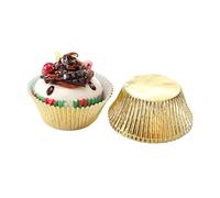 Warmhm 200 pezzi Pirottini per Cupcake Alluminio Spessa da e Oro Accessori per Torte e Muffin per Feste e Speciali