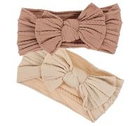 Warmhm 2pezzi Fiocco Per Ragazza Fasce in Nylon Fiocco Accessori Per Capelli Per Bambine Piccole Fasce Per Ragazza Design Elastico Vestibilità Comoda Decorazione Look Grazioso Resistenti