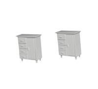 Warmhm 2pezzi Mini Drawer Cabinet Legno Per Casa Delle Bambole Mobile Decorativo Miniatura Per Miniature Arredamento Stile Elegante Per Progetti e Decorazione Casa