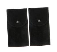 Warmhm 2pezzi Organizer Gioielli Borsa per Orologio Portatile Contenitore per Orologio Custodia per Cuscinetto Integrato Bottone Pressione Design Portatile Regalo di Compleanno