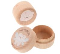 Warmhm 2pezzi Scatola Porta-denti in Legno per Ragazzo Ragazza Prima Scatola per Denti Persi Commemorativa per Denti Porta-denti per Ragazzo Ragazza Piccoli per Raccolta