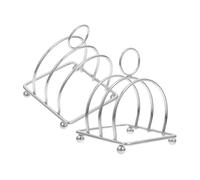 Warmhm 2pezzi Toast in Acciaio Supporto Per Fette Pane Espositore Per Sandwich Design Robusto Per Uso Quotidiano Organizzazione Cucina Facile Da Pulire