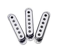 Warmhm 3 Pezzi coperchio del pickup Chitarra elettrico raccolta scegliere pickup single coil rosso coperture per pickup single coil pickup bobina singola Pickup acustico Metallo Argento