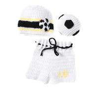 Warmhm 3 pezzi Costume Ragazzo Ragazza Calcio in Cotone Morbido per Fotografia Infantile Abbigliamento Traspirante e Confortevole per Foto Ricordo per Regalo e Occasioni Speciali