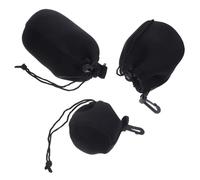 Warmhm 3 pezzi Custodie Obiettivo Neoprene con Coulisse Borse Protettive Regolabili per Lenti Fotocamera DSLR per Viaggi e Attività Outdoor