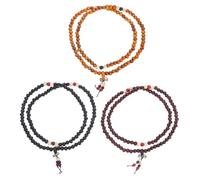 Warmhm 3 Pezzi in Legno con per Preghiera Bracciale Multistrato per Accessorio Spirituale ed Design e Adatto Tutte