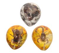 Warmhm 3 Pezzi Insetto ambra esemplare campione esemplare di ambra di insetto ciondoli esemplari di insetti decorazione pendente in ambra con insetti ornamento di insetti resina