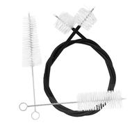 Warmhm 3 Pezzi kit di pulizia valvola Accessori strumento spazzola per la pulizia della tromba spazzola per la pulizia del bocchino pennello a tromba Criniera naturale