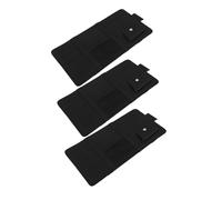 Warmhm 3 Pezzi Organizer da Auto per Parasole in PU Nero Portaocchiali da Sole Porta Documenti e Carte per Auto Portapenne Multifunzionale per Interni Veicolo Custodia Pratica per Patente