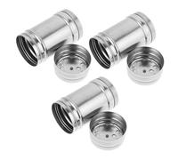 Warmhm 3 pezzi Shaker per Spezie in Acciaio Inossidabile Medio con Antiumidità per Cucina e Barbecue Allaperto Colori Casuali Colore Casuale Colore Casuale
