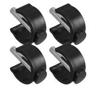 Warmhm 4 Pezzi Attacco per Stampelle Nero Perno di Bloccaggio 32mm per Bastoni da Passeggio 25/28mm Foro di Drenaggio e Antiscivolo per Sedie da Toilette e Sedie per Doccia