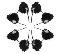 Warmhm 4 Pezzi Cerchietti Orecchie Volpe Morbide in Pelliccia Sintetica Fascia Capelli Kawaii per Feste e Cosplay Accessori Costume Animale per Donna e Uomo Decorazione Divertente per