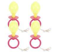 Warmhm 4 Pezzi Ciuccio Pulire a Adulti per Plastica Riutilizzabile Gigante Facile, Accessorio Divertente Halloween per Costume di Feste Tema Party