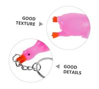 Warmhm 4 Pezzi Mini Portachiavi Oca Squeeze Divertenti Charm Animali Leggeri per Borse e Decorazioni Auto