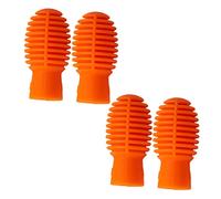 Warmhm 4 Pezzi Testa Di Tamburo in Silicone Musicale Bacchette Colorate Primo Drum Pad e Bacchette Accessori Per Tamburo Pad Per Batteria Tamburellare Il Tamburo Batte Forte Arancia