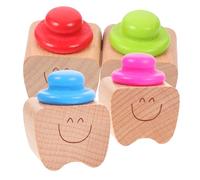 Warmhm 4pezzi Contenitori in Legno Per Dentini Da Latte Scatola Dei Ricordi Per Ragazzo Ragazza Contenitore Per Raccolta Dei Primi Dentini Porta Organizzatore