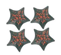 Warmhm 4pezzi Sea Star Figurines Realistic Ocean Animal Models for Beach-themed Decor for Home Weddings and Arts Crafts