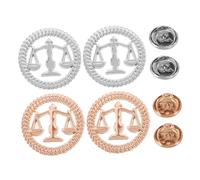 Warmhm 4pezzi Spilla da Giudice in Lega Design Scala Accessorio Elegante per Avvocati e Professionisti del Diritto per Eventi Formali e Regali Significativi