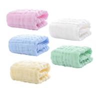 Warmhm 5 pezzi Asciugamani a sei strati in Cotone per Ragazzo Ragazza Morbidi e Assorbenti per Saliva e Pulizia Viso Lavabili in Lavatrice con Cuciture Resistenti e Texture Delicata per