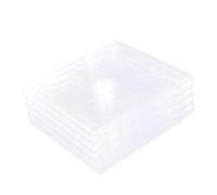 Warmhm 5 pezzi Custodie CD Trasparenti Doppia Capacità Porta Dischi Standard con Supporto per Copertina Scatole Rigide per CD Dvd Protezione Compatta e Ordinata