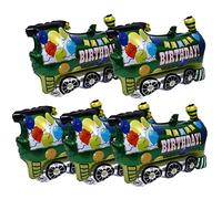 Warmhm 5 Pezzi Di Palloncini A Forma Di Treno Per Feste Di Compleanno Camion Per Viola Colorati A Tema Trasporto Palloncini Per Feste Di Compleanno Trattore Pellicola Di