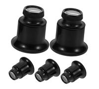 Warmhm 5 Pezzi Lenti di Ingrandimento per Orologiaio con Supporto da Testa Lente Professionale Mani Libere per Riparazione Orologi Gioielli e Ispezione Dettagliata