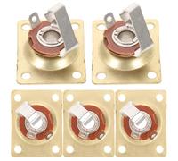 Warmhm 5 Pezzi Piastra di copertura della presa Piatto piazza tappo elettrico maschio presa jack di uscita per chitarra Jackplate di chitarra elettrica piastra di presa per chitarra D'oro