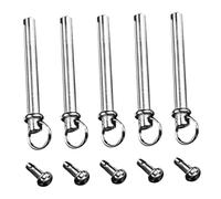 Warmhm 5 Set Riparazione Ventaglio con Rivetti e in Metallo Resistenti Accessori per Sostituzione Albero Ventaglio con Anello Protettivo Kit Facile da Usare per Fan di Bambù e Carta