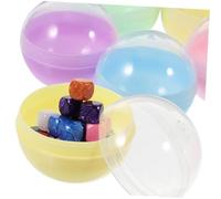 Warmhm 50 pezzi Capsule Vuote Semi Trasparenti Colori Macaron per Distributori Automatici Contenitori Resistenti in Plastica per e Giocattoli Capsule Rotonde per Macchine e Caramelle