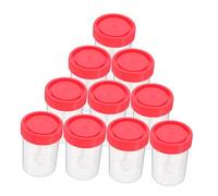 Warmhm 50 Pezzi Contenitori per Campioni Vite Antisversamento Cup per Esame Feci e Prelievi Laboratorio Contenitori Sigillati per Cliniche Colori Casuali Colore Casuale