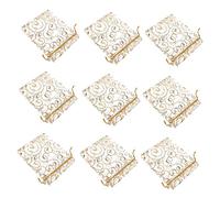 Warmhm 50 Pezzi Sacchetti Organza Dorati per Feste e Matrimoni Borse da Eleganti per Confetti Gioielli e Dolci Confezione per Natale e Cerimonie
