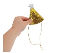 Warmhm 6 pezzi Cappellini Festa Compleanno Corona Glitterata con Stelle e Palline Luminosi Leggeri e Regolabili per Shower e Prime Feste di Compleanno