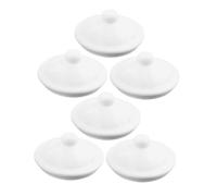 Warmhm 6 Pezzi Coperchi Smaltati per Tazze Vintage Rotondi Resistenti al Calore Isolamento Termico Ricambio per Tazze da Tè Latte e Falò Leggeri e Portatili per Uso Domestico e