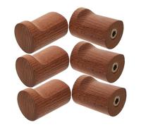 Warmhm 6 Pezzi Ganci da Parete Legno Massello Rotondo Appendini Muro Cilindrici con Viti per Ingresso Cameretta Bagno Appendi Cappelli Giacche Asciugamani Ottimizzazione Spazio e Design
